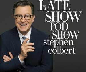 Banner of The Late Show with Stephen Colbert logo.