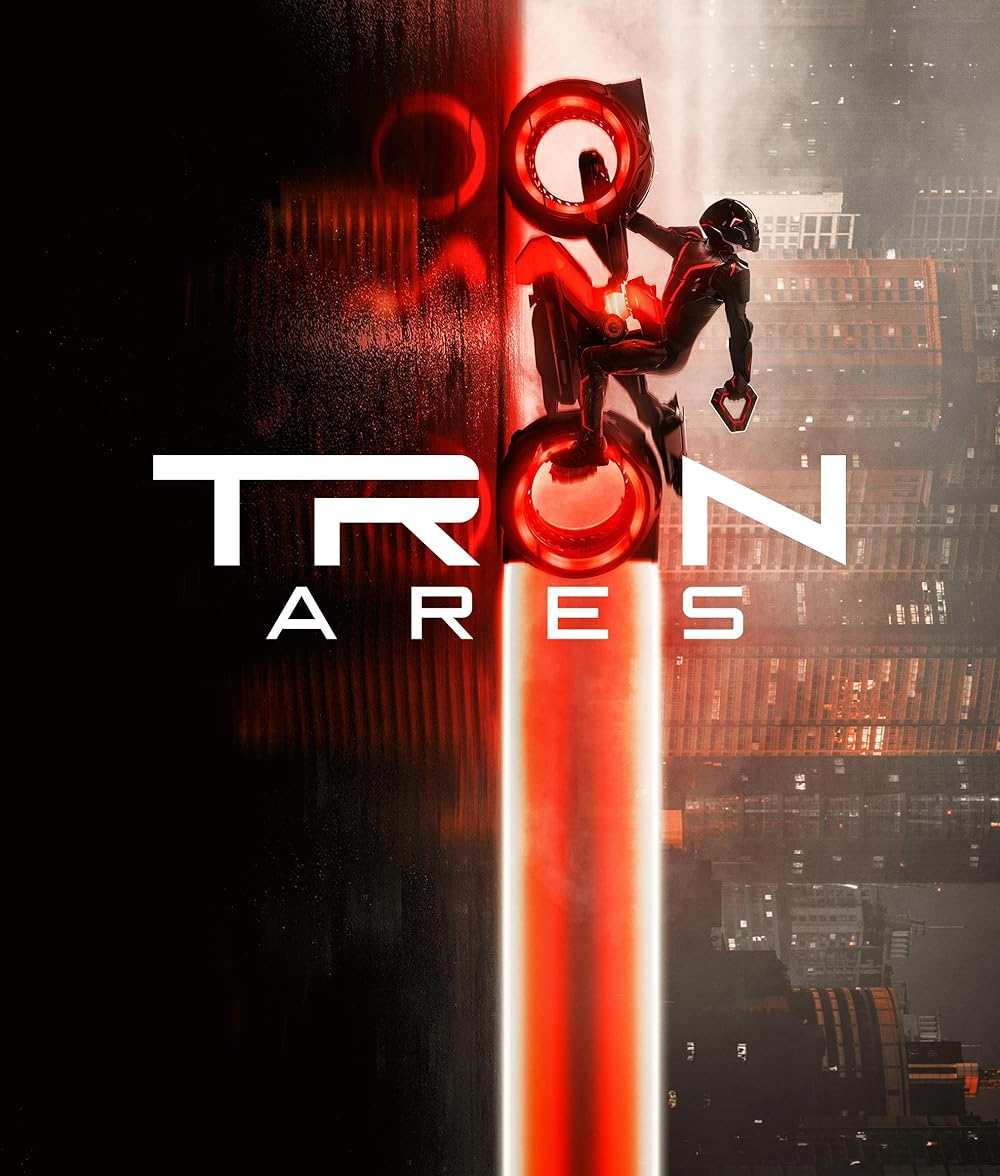 TRON_ Ares — futuristic world, glowing lines, sleek energy.